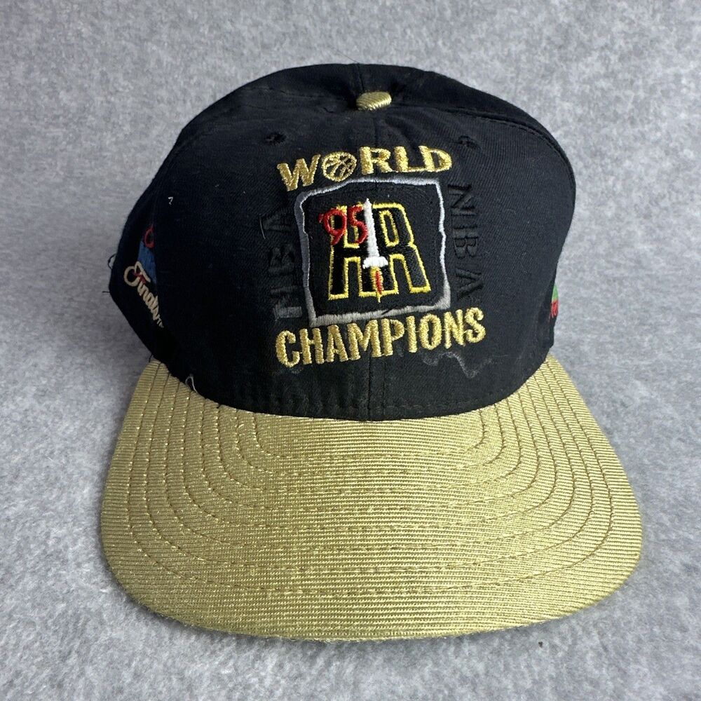 Houston Rockets World Champs NBA 1995 New Era SnapBack Adjustable Hat Black Gold
